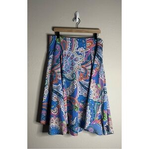 Lauren Ralph Lauren Paisley Print Knee Length Skirt Size 12